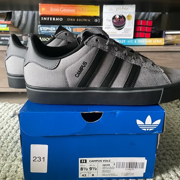 Adidas Campus Vulc Gray Sneakers Unisex - Picture 1 of 6